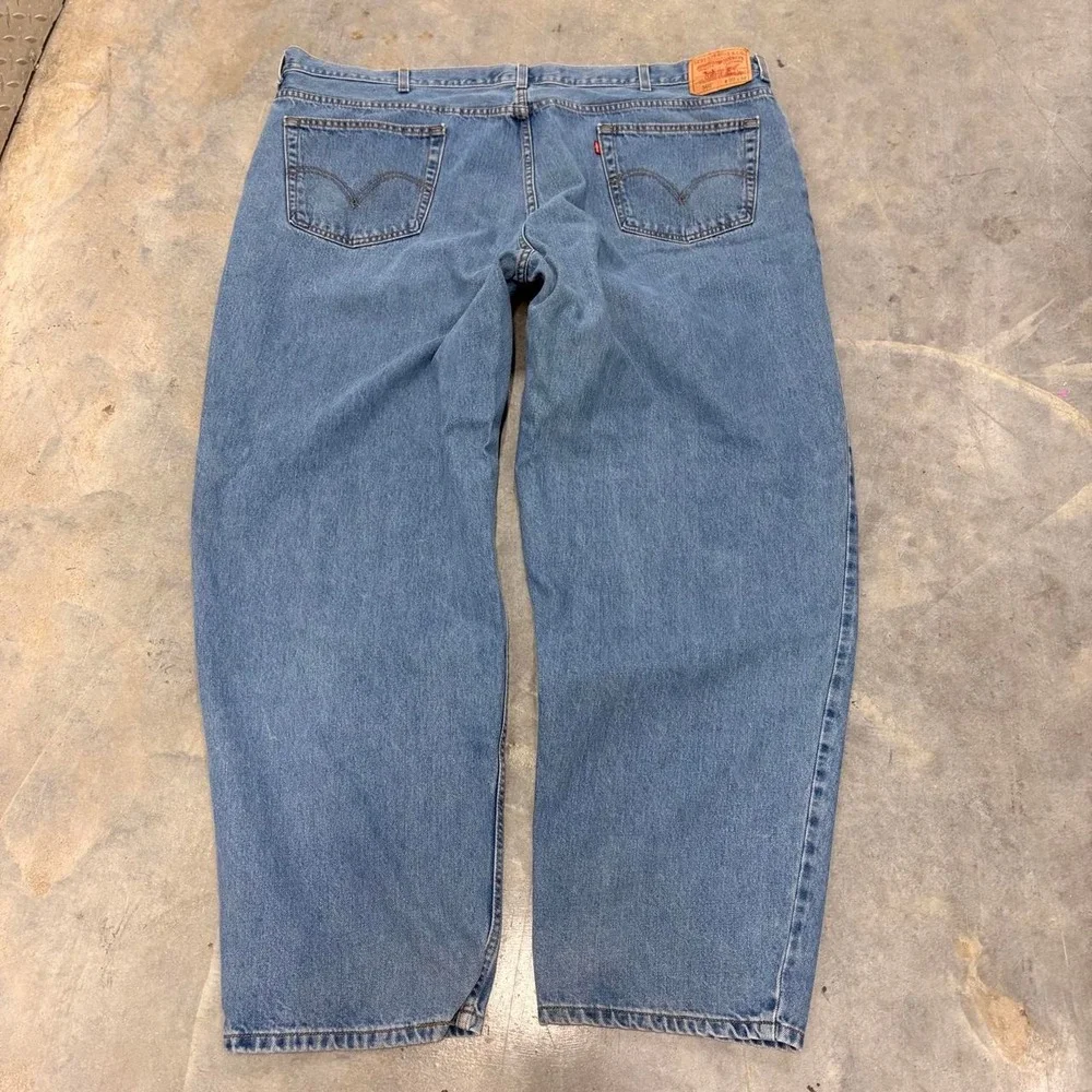 Levis 560 Comfort Fit Baggy Loose Jeans Mens W50 L32 Vintage 2000s Blue Denim
